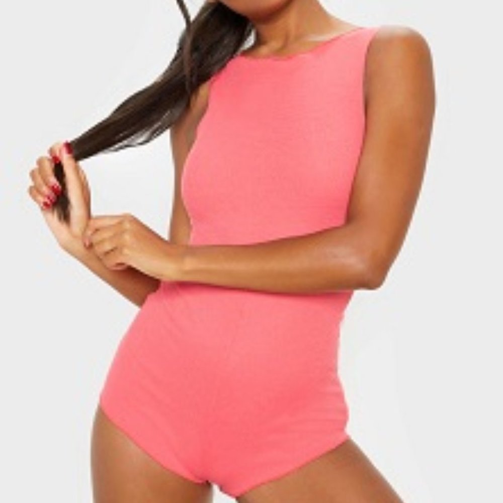 CORAL FRILL EDGE PJ ROMPER